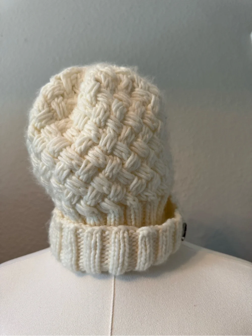 Harley-Davidson Ivory Cream Cable Knit Beanie OS - Picture 6 of 9